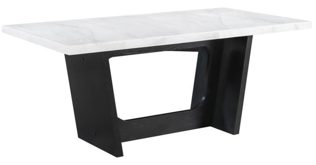Coaster®  Sherry 5-Piece Brown Rectangular Marble Top Dining Table Set -1