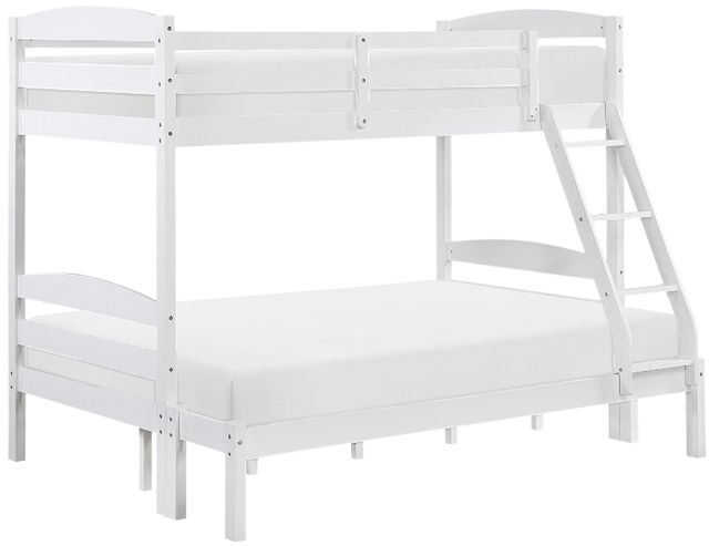 Homelegance® Lani Wire Brushed White Twin over Full Youth Bunk Bed-0