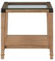 Homelegance® Riverton Glass Top End Table with Brown Base-1