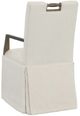 Fairfield® Customizable Dining Entree Pull Short Back Skirted Arm Chair-3