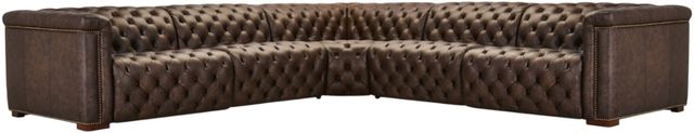 Hooker® Furniture SS Savion Deux 5-Piece West Saddlewood L-Shape Power Reclining Sectional-0