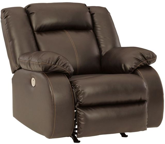 Signature Design by Ashley® Denoron Chocolate Power Rocker Recliner-3