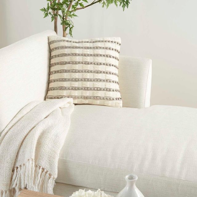 Nourison Home™ Lifestyles Light Gray Throw Pillow-1