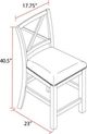 Parker House® Lodge Black/Siltstone Upholstered Counter Stool-3