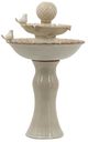 A & B Home White 2-Tier Outdoor Decorative Water Fountain-0