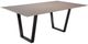 Bermex® Customizable Tinted Glass Top Dining Table with Black Legs-0