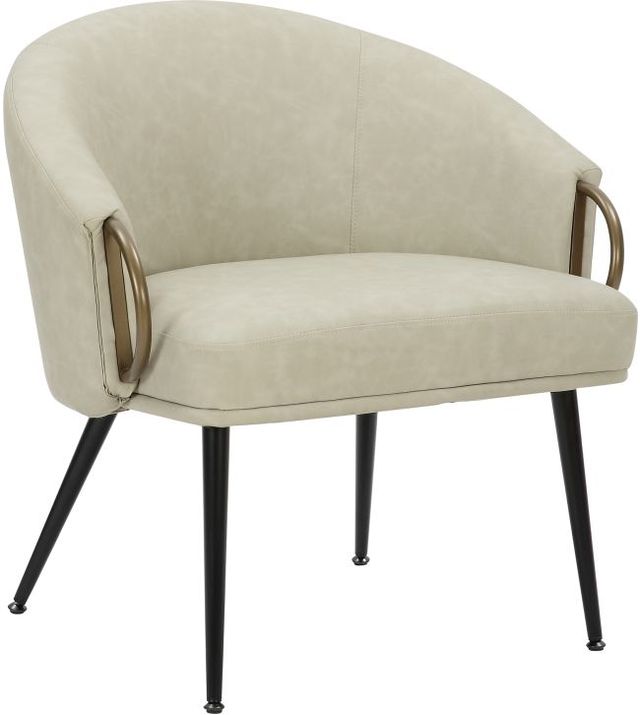 Worldwide Homefurnishings Inc. Zita Black/Vintage Ivory Accent Chair-0