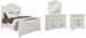 American WoodCrafters Stonebrook 5-Piece White King Panel Bedroom Set-0