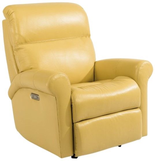 Flexsteel® Davis Light Yellow Power Rocking Recliner with Power Headrest-0