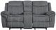 ACME Furniture Zubaida Gray Manual Reclining Loveseat with Console-3