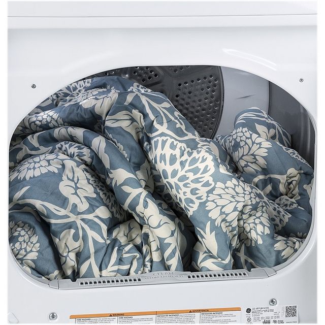 Hotpoint - 6.2 Cu. Ft. 4-Cycle Electric Dryer - White /Gray Backsplash-3