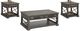 Parker House® Sundance 3-Piece Smokey Gray Cocktail Table Set-0