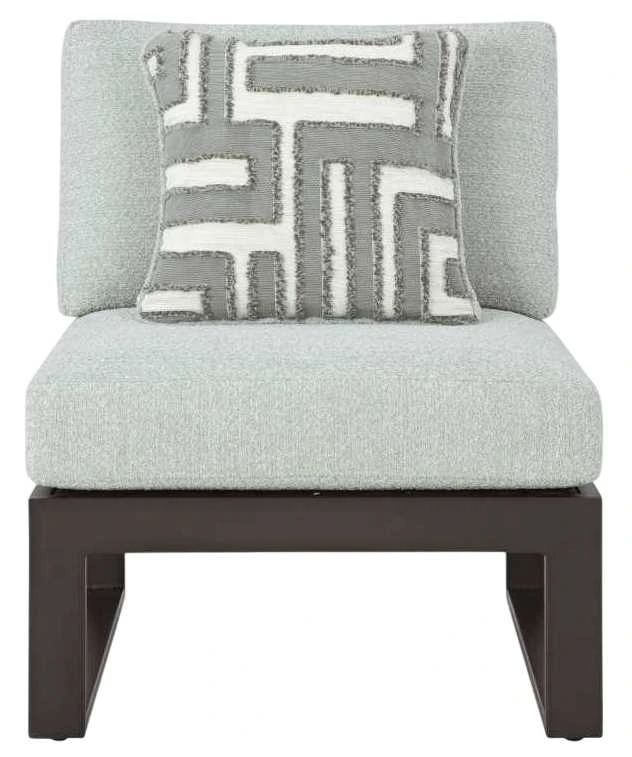 Signature Design by Ashley® Beachloft 5-Piece Black/Gray Aluminum/Fabric Outdoor Curved Sectional-1