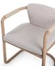 Classic Home Dawson Butterscotch Fabric/Wooden Outdoor Armchair-5