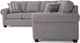 Decor-Rest® Furniture LTD 2006 2-Piece Gray Sectional Sofa-1