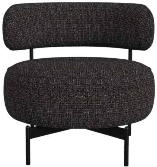 Elements International Antonia Black Swivel Chair-3