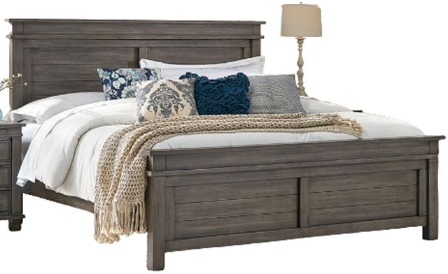 A-America® Glacier Point Graystone King Panel Bed-0