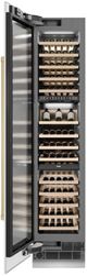ZLINE Autograph Edition 18 in. 9 Cu. Ft. Triple Zone 68 Bottle Left Hinge Column Wine Cooler in White Matte with Champagne Bronze Accents-3