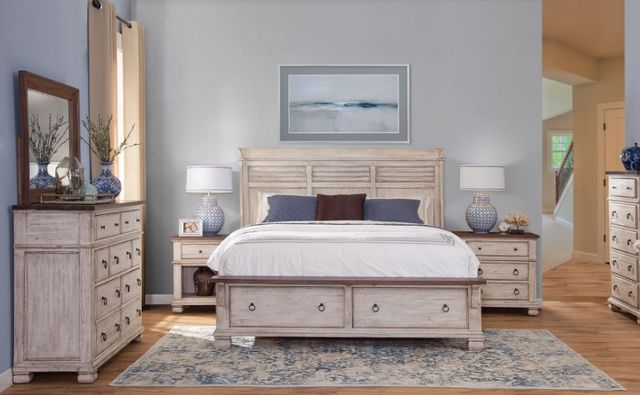 Napa Furniture Design Belmont White 3-Drawer Nightstand-1