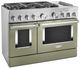 KitchenAid® 48" Avocado Cream Pro Style Dual Fuel Range with Griddle-3