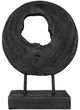 A & B Home Black Teak Wood Sculpture with Stand-2