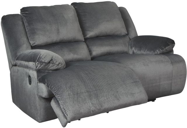 Signature Design by Ashley® Clonmel 3-Piece Charcoal Living Room Set with Reclining Sofa-2
