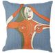 A & B Home Beige/Blue/Green/Orange Throw Pillow-0