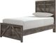 Signature Design by Ashley® Wynnlow Gray Youth Twin Crossbuck Panel Bed-3