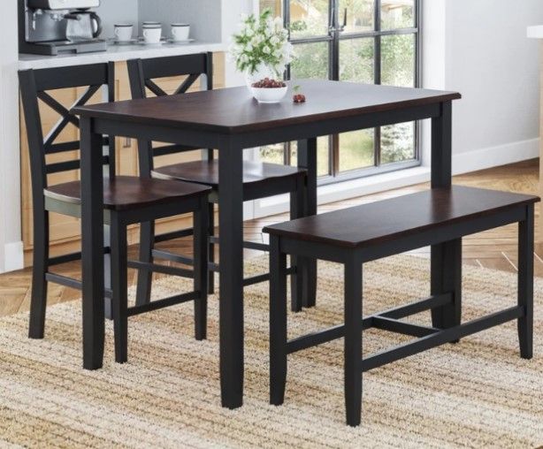 Jofran Inc. Asbury Park Autumn Brown/Black X-Back Counter Stool-1