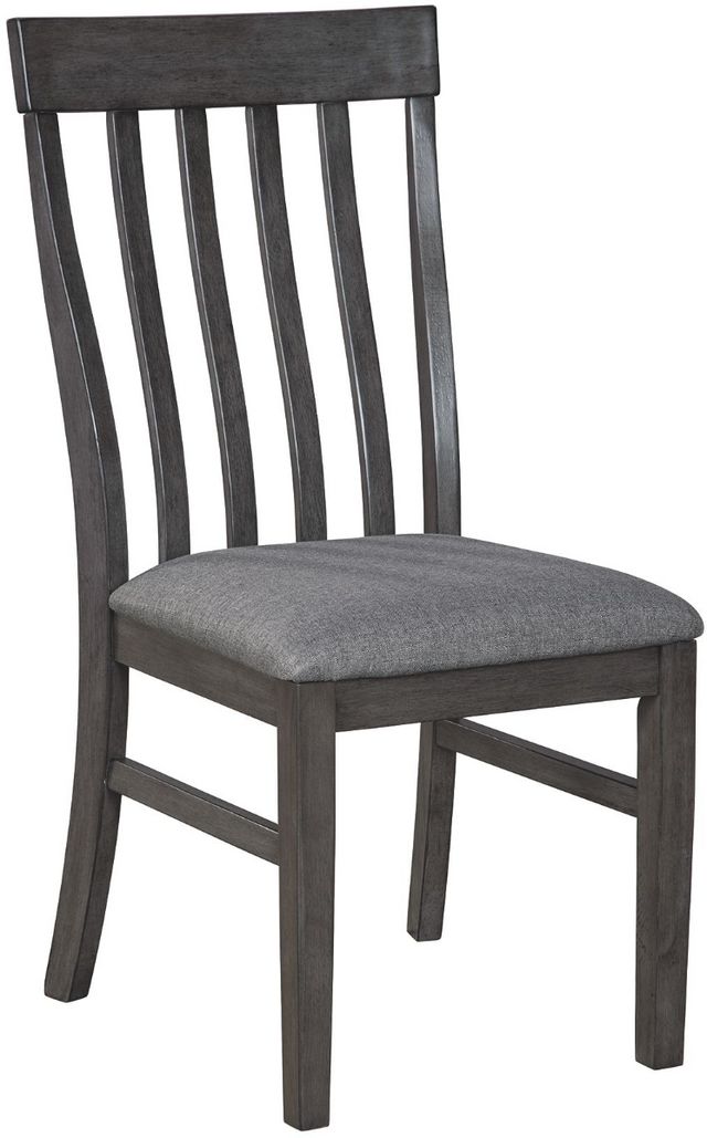 Benchcraft® Luvoni 7-Piece Dark Charcoal Gray Dining Set-2