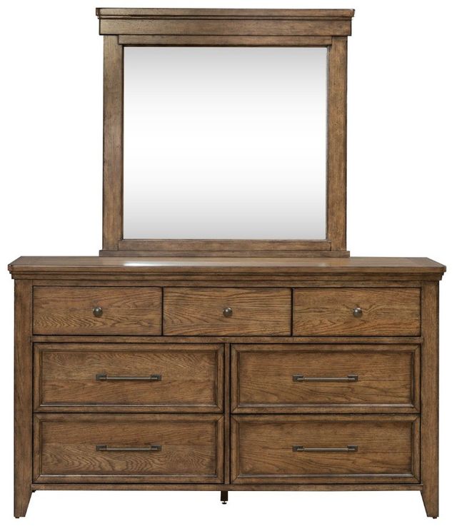 Liberty Furniture Carolina Park Amber Brown Dresser and Mirror-2