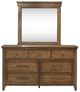 Liberty Furniture Carolina Park Amber Brown Dresser and Mirror-2
