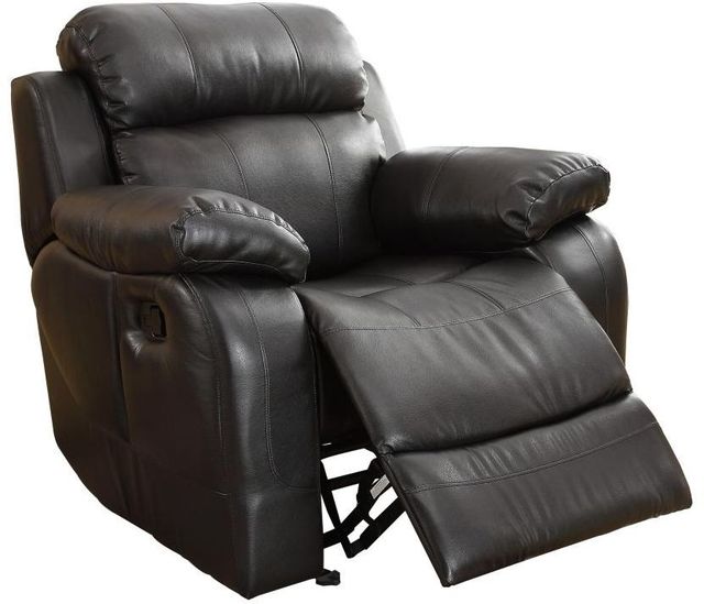 Homelegance® Marille Black Manual Glider Reclining Chair-3