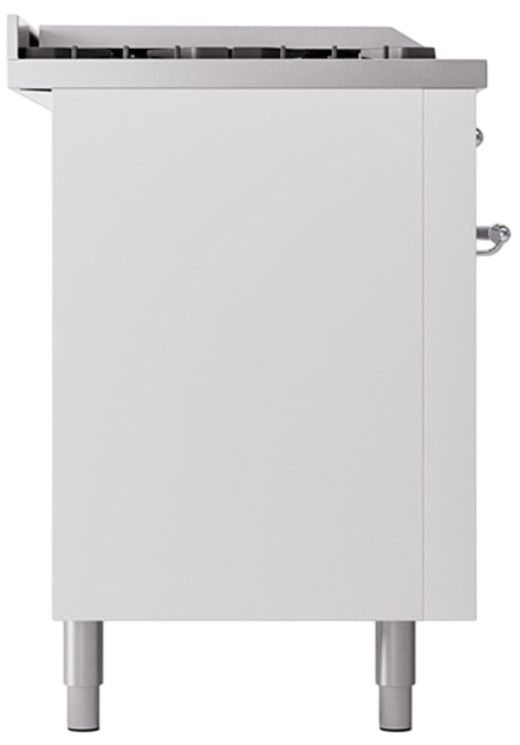Ilve® Nostalgie II Series 60" White Pro Style Dual Fuel Range-3