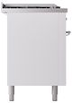 Ilve® Nostalgie II Series 60" White Pro Style Dual Fuel Range-3