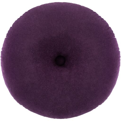 Surya Cotton Velvet Dark Purple 18"x18" Toss Pillow-0