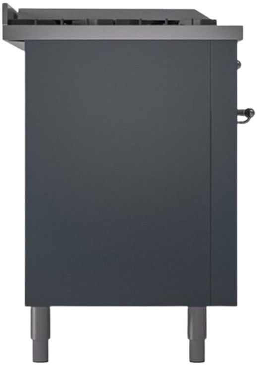 Ilve® Nostalgie II Series 60" Blue Grey Pro Style Dual Fuel Range-2