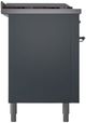 Ilve® Nostalgie II Series 60" Blue Grey Pro Style Dual Fuel Range-2