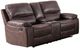 Mazin Furniture Kincaide Brown Manual Reclining Loveseat with Center Console-0