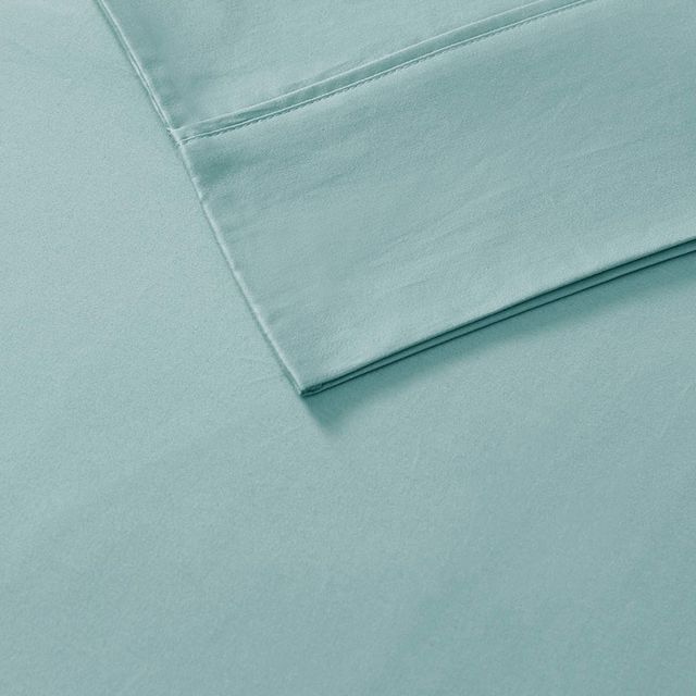 Olliix by Madison Park 6 Piece Aqua Queen 800 Thread Count Cotton Rich Sateen Sheet Set-1