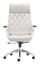 Zuo® Boutique White Comfort Office Chair-1