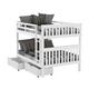 Donco Kids White Full/Full Mission Bunkbed with Dual Underbed Drawers-0