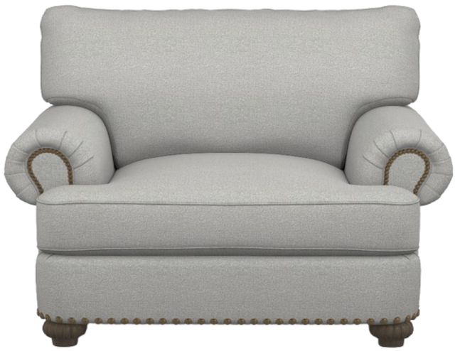 Flexsteel® Patterson Silver Glacier Chair with Nailhead Trim-1