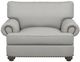 Flexsteel® Patterson Silver Glacier Chair with Nailhead Trim-1