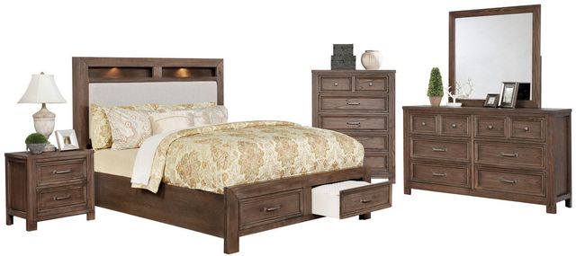 Mazin Furniture Darcy Dark Oak Nightstand-1