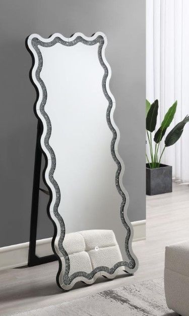 Coaster® Brixey Black Floor Mirror-5