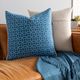 Surya Fenna Sky Blue 20"x20" Toss Pillow with Down Insert-4