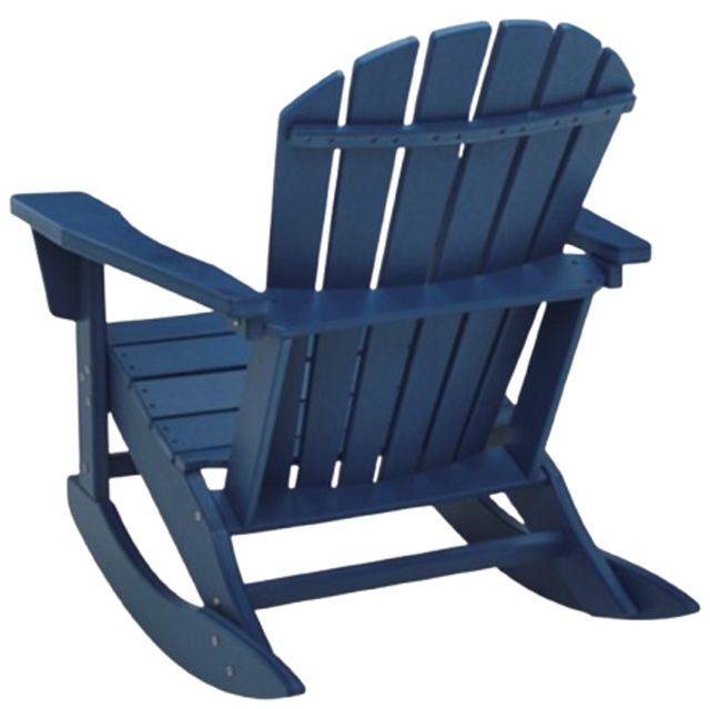 Signature Design by Ashley® Sundown Treasure Blue Plastic Outdoor Rocking Chair-3