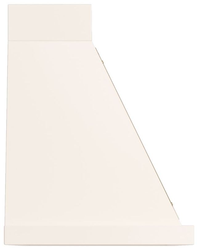 Ilve® Nostalgie II Noblesse 40" Antique White Wall Mounted Range Hood with Brass Trim-2