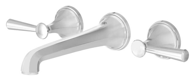DXV Fitzgerald Polished Chrome 2-Handle Wall Mount Widespread Bathroom Faucet with Lever Handles-1